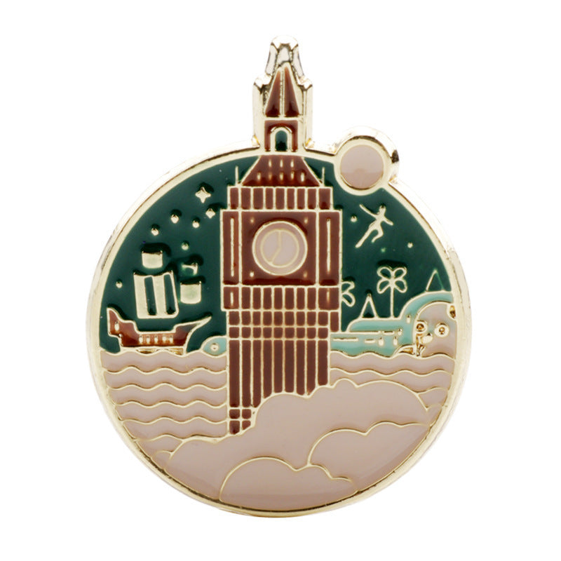 The Peter Pan Collection ✨ Peter’s Flight Over Big Ben Enamel Lapel Pin